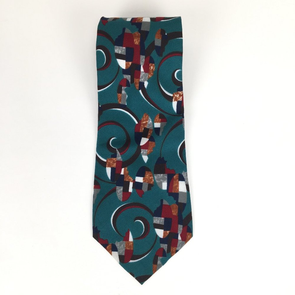 Domani Abstract Patterned Necktie - Picture 2 of 3